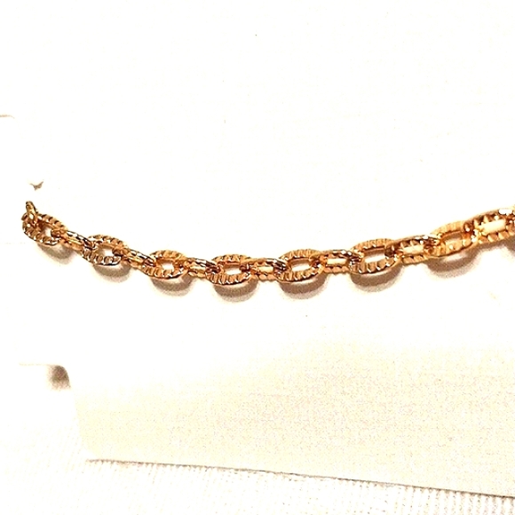 Simulated Diamond & Gold Chain Necklace 12" Fashion Jewelry Cocktail Party New! - Picture 7 of 8